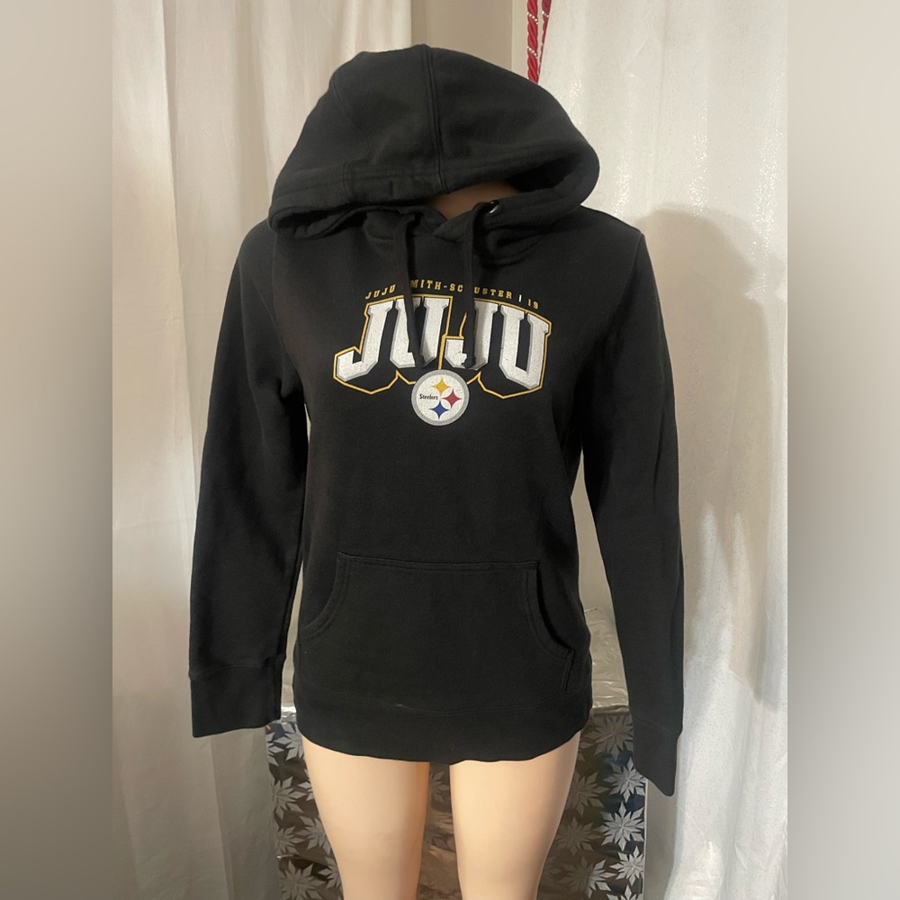 Fanatics Black JuJu Hooded Sweatshirt Steelers Football pullover top Medium